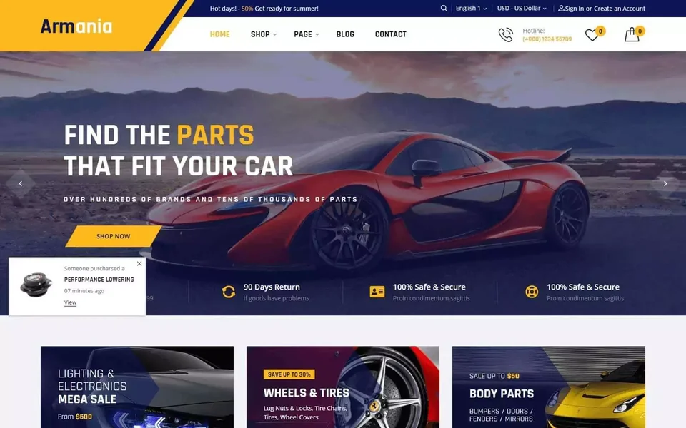Armania — Ecommerce project preview